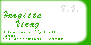 hargitta virag business card
